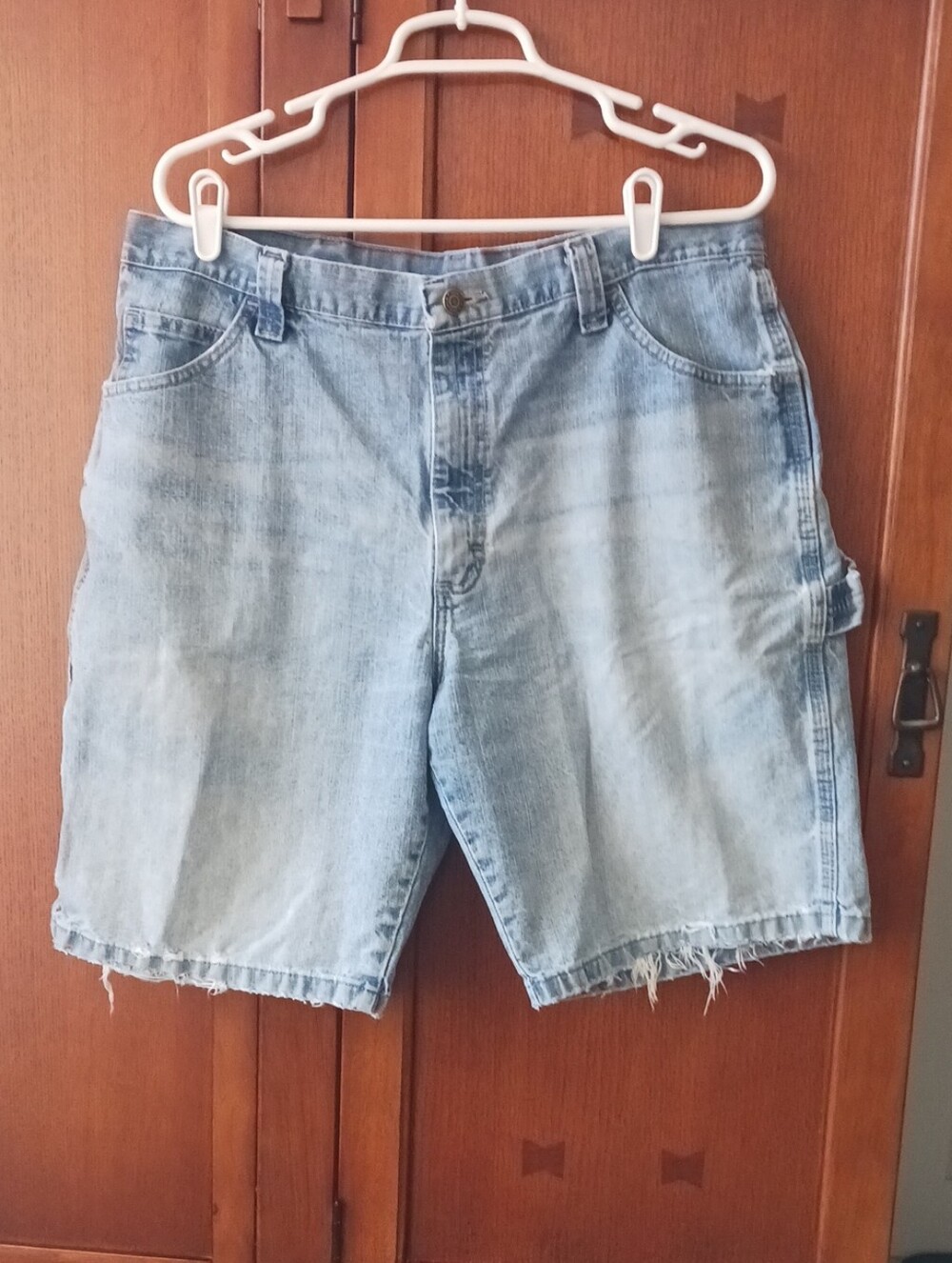Wrangler- Men's Light Blue Denim Rugged Carpenter Shorts